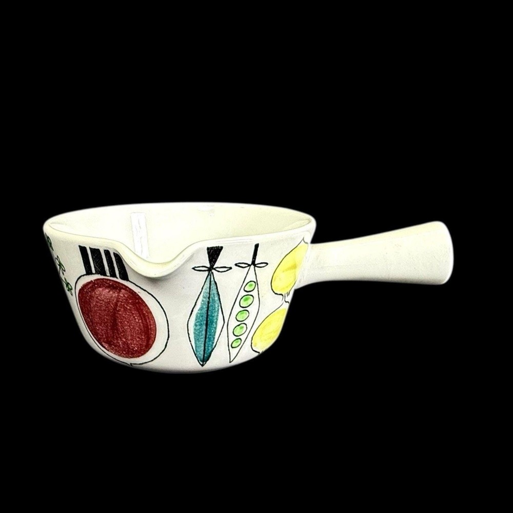 Rörstrand Picknick Handled Creamer #41 Vintage MCM‎ 3.5" Handpainted Sweden